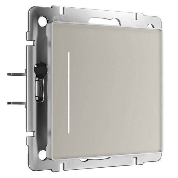 Выключатель встраиваемый одноклавишный с подсветкой сенсорный с Wi-Fi WERKEL W4513641 дымчатый