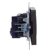 Штепсельная розетка встраиваемая IEK BRITE 16А BR-R14-16-K45 РС14-1-0-БрТ с з/к и шторками бронза