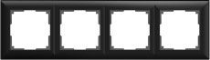 Рамка  пластик 4 поста WERKEL Fiore WL14-Frame-04 / W0042208 черный матовый