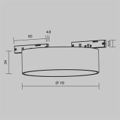 Трековый светильник 12W Белый теплый TR189-1-12W2.7K-BW Зон / Zon Levity 2700К белый