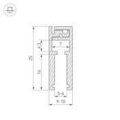 алюминиевый профиль KLUS GLASS-56-2000 ANOD 019193