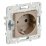 Штепсельная розетка встраиваемая IEK SKANDY 16А SK-R14-16-1-K37 SK-R06Sh с з/к и шторками безвинтовое крепление шампань