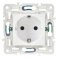 Штепсельная розетка встраиваемая IEK SKANDY 16А SK-R14-16-1-K01 SK-R06W с з/к и шторками безвинтовое крепление арктический белый