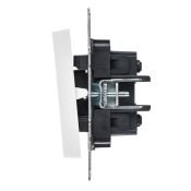 Выключатель встраиваемый двухклавишный перекрестный IEK BRITE BR-V23-0-10-K91 ВС10-2-3-БрАБ арктический белый