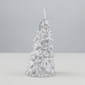 Свеча декоративная «Ёлка», 10х5 см, серебро