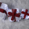 фигурка  светодиодная  «Подарки с красной лентой»  Белый, 15х20х25 см
