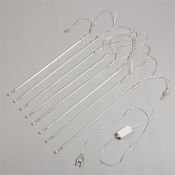 гирлянда фигурная «Сосульки» 12V Белый теплый, прозрачная нить, 288 LED, 2.5х0.5 м с эффектом стекания IP65