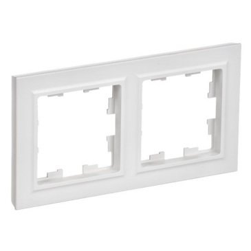Рамка пластик 2 поста IEK BRITE BR-M22-K91 РУ-2-БрАБ арктический белый
