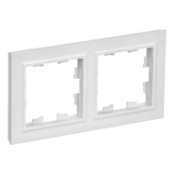 Рамка пластик 2 поста IEK BRITE BR-M22-K91 РУ-2-БрАБ арктический белый