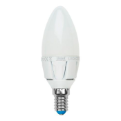светодиодная лампа свеча Белый дневной  6W UL-00000689 LED-C37-6W/NW/E14/FR/DIM PLP01WH Диммируемая Palazzo
