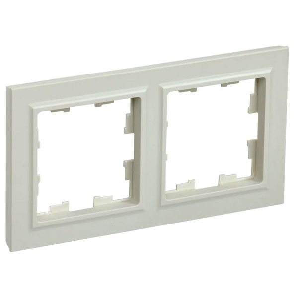 Рамка пластик 2 поста IEK BRITE BR-M22-K10 РУ-2-БрКр бежевый