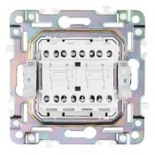Выключатель встраиваемый двухклавишный перекрестный IEK SKANDY SK-V23-0-10-K50 SK-V06N металл никель