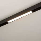 Магнитный трековый светильник  6W Белый теплый  MAG-FLAT-25-L200 100deg  24V на магнитный шинопровод черный 033673