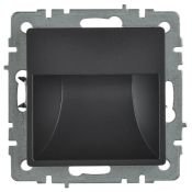 светильник Белый дневной 1W ПЛ20-БрЧ черный BR-FL20-K02 BRITE IEK встраиваемый в подрозетник