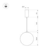 Подвесной светильник  12W Белый теплый 056880 SP-SILKA-HANG-R4000 330 deg 2700K круглый белый