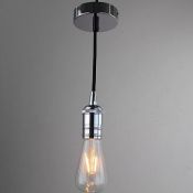 подвес Vintage 056-656 SUN-LUMEN 036/ E27 CHROME черный провод подвес Vintage 056-656 SUN-LUMEN 036/ E27 CHROME черный провод