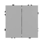 Выключатель встраиваемый двухклавишный непроходной Arlight 059420 SWT-NOBE-MK02-SFPL-IS никель