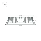 Встраиваемый светильник  15W Белый теплый 041613 MS-MIST-BUILT-R145 Warm3000 (WH, 110 deg, 230V) IP54  круглый белый