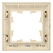 Рамка пластик 1 пост IEK BRITE BR-M12-12-3-K10 РУ-1-Бр бежевый/шампань