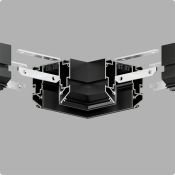 Соединитель для однофазного шинопровода SMART ONE TR2026-BK  угловой черный