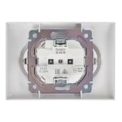 Штепсельная розетка встраиваемая двойная IEK SKANDY 16А SK-R24-16-K01-F SK-R07W с з/к с з/ш в сборе арктический белый