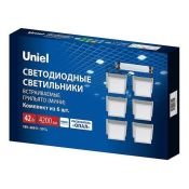 светильник  42W Белый дневной Грильято UL-00012835 ULP-1010-42W-4000K IP54 GRILYATO OPAL WHITE KIT06 квадратный белый (6шт)