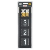 Рамка стеклянная 4 поста IEK BRITE BR-M42-G-31-K02 РУ-4-2-Бр черный матовый