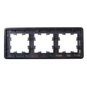 Рамка металлическая 3 поста IEK BRITE BR-M32-M-21-K02 РУ-3-1-Бр черный RE AL