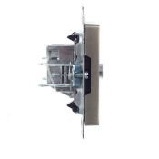 ТВ-розетка встраиваемая оконечная IEK BRITE BR-A10-O-K37 РТВ11-0-БрШ шампань