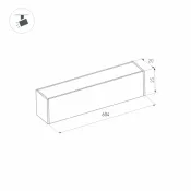 Магнитный трековый светильник 18W Белый дневной MAG-FLAT-25-L600 100deg  24V на магнитный шинопровод черный 046334 DALI