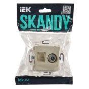 Розетка встраиваемая комбинированная IEK SKANDY SK-AK20-2-K10 SK-A15B TV+RJ45 кат.6 бежевый
