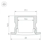 алюминиевый профиль ARH-LINE-2315-F-2000 ANOD 044268