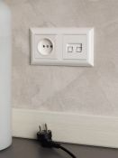 Розетка встраиваемая компьютерная двойная IEK BRITE BR-K20-2-K01 РК11-2-БрБ RJ45 кат.6 белый