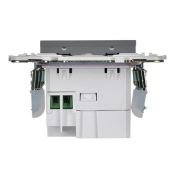 Розетка встраиваемая USB IEK SKANDY A+C 3,1А SK-U22-D31-K03 SK-R14Gr серый