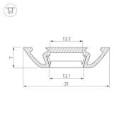 алюминиевый профиль KLUS PHS-A-2000 ANOD 013215