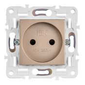 Штепсельная розетка встраиваемая IEK SKANDY 16А SK-R14-16-K98 SK-R04Sa с з/к без з/ш песочный