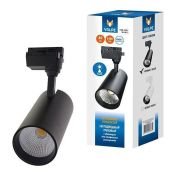 Трековый светильник однофазный 40W Белый дневной ULB-Q277 40W-4000К BLACK 60deg на шинопровод черный UL-00008059 Volpe