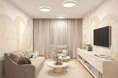 Накладной светильник  50W Белый -MIX DENKIRS PLATO DK6511-WH 230V с ПДУ круглый белый