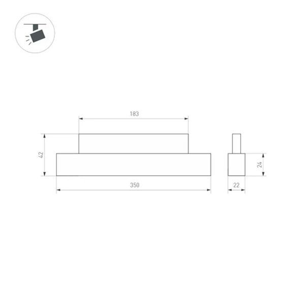 Трековый светильник  12W Белый дневной 049590(1) MAG-ORIENT-FLAT-L350 прямоугольник трековый белый Трековый светильник  12W Белый дневной 049590(1) MAG-ORIENT-FLAT-L350 прямоугольник трековый белый