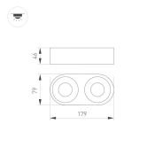 Корпус 031709 PLURIO-BASE-SURFACE-RS179x78 овальный накладной черный