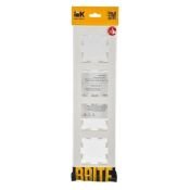 Рамка пластик 4 поста IEK BRITE BR-M42-51-K01 РУ-4-Бр белый рифленый