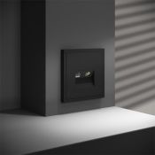 Розетка телевизионная встраиваемая VOLTUM S70 TV+RJ45 кат. 6 черный матовый