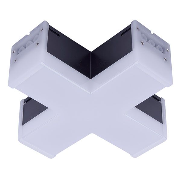 Накладной светильник  12W Белый UL-00013262 ULO-N11X-12W-6500K IP40 BLACK X-образный черный