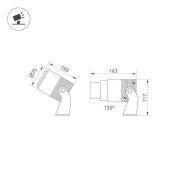 светильник  18W Белый дневной 032561 ALT-RAY-ZOOM-R75 230V  IP67 черный