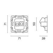 Механизм розетки TV+RJ45 кат. 6 S70