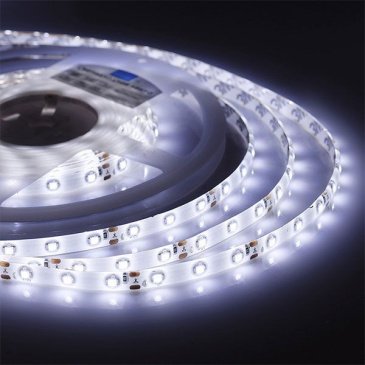 Светодиодная лента  Белый 2835 12V  4.8W/m 60Led/метр герм (силикон) 00-08 IP65