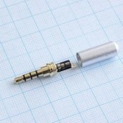 Штекер mini-jack 3.5 стерео металл 4pin