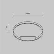 Накладной светильник  35W 3000-4000К Maytoni Рим / Rim MOD058CL-L35WK  230V круглый белый 	IP20