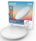 Накладной светильник  25W регулируемая цветовая температура ДБП Smart Home 2700-6500К 220V IP20 диммируемый по Wi-Fi круглый белый