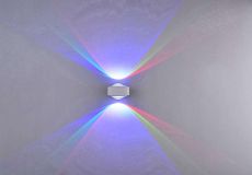 светильник  6W RGB GW-1025-6-WH-RGB 220V бра накладной RGB